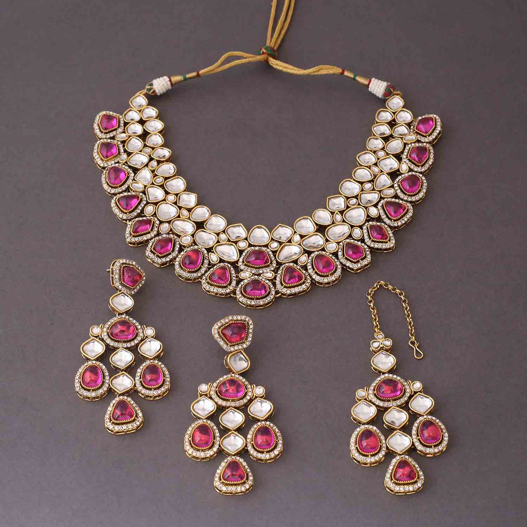 Rani Samiya Kundan Jewellery Set