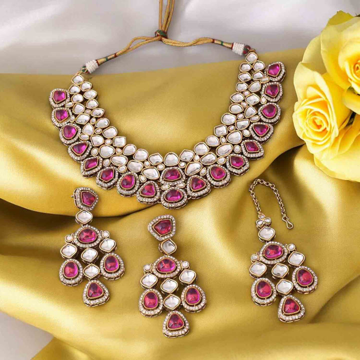 Rani Samiya Kundan Jewellery Set