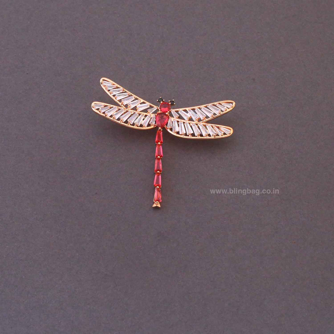 Rani Scarlet Wing Brooch