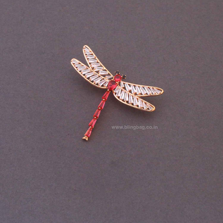 Rani Scarlet Wing Brooch