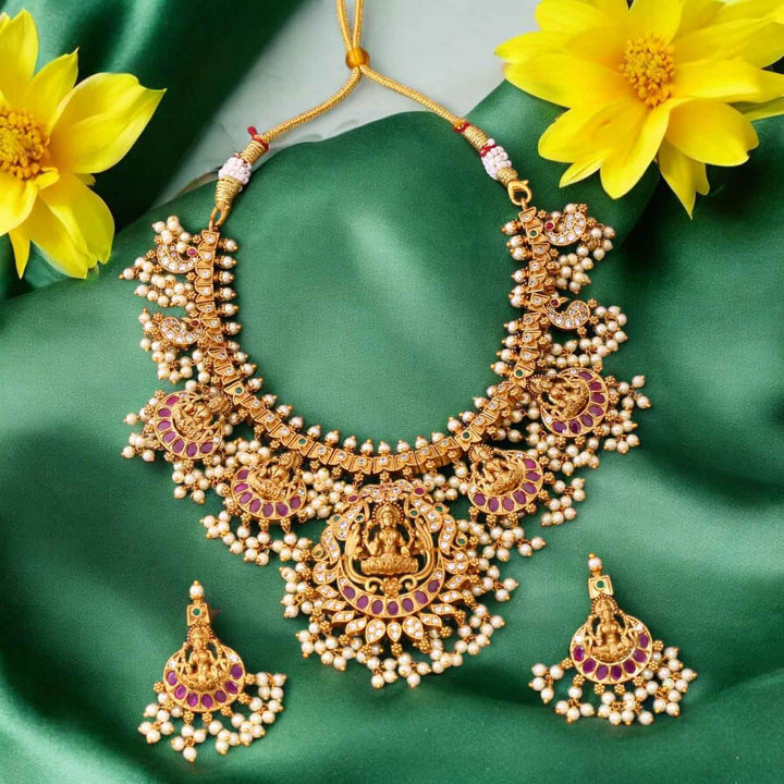 Rani Shailputri Temple Jewellery Set - New Arrival