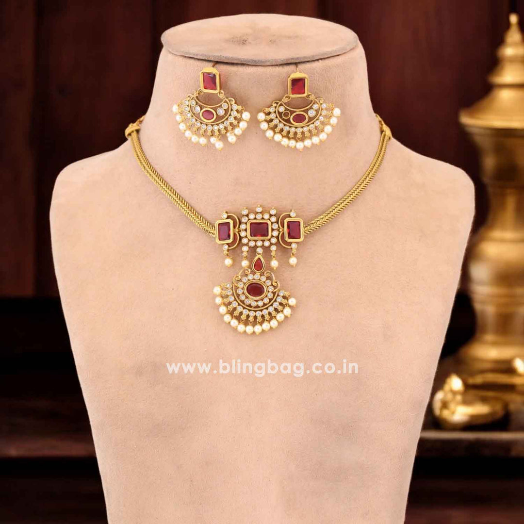 Rani Shirani Antique Pendant Set -New Arrival