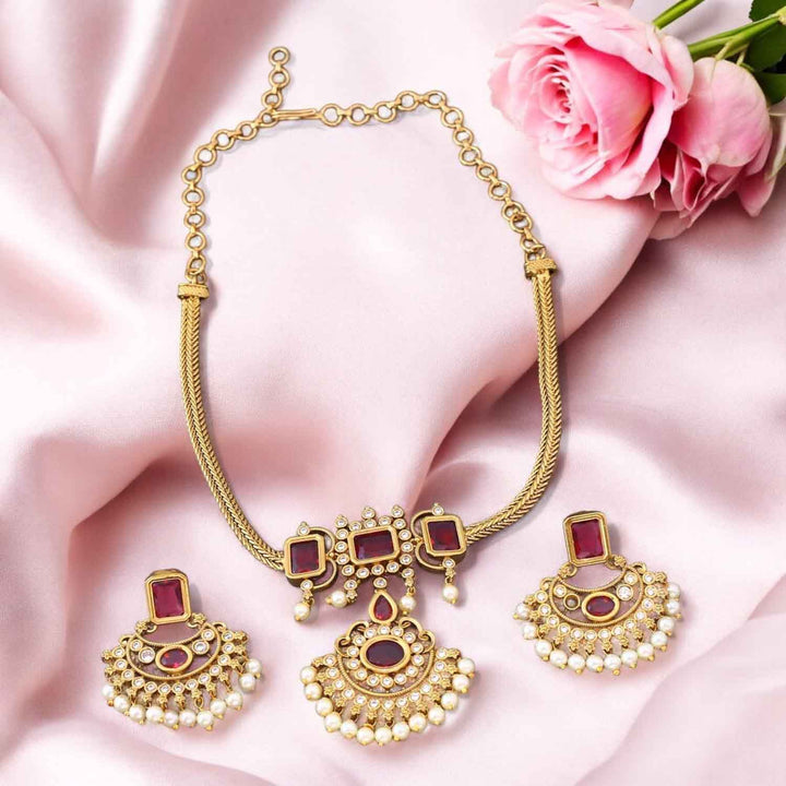 Rani Shirani Antique Pendant Set -New Arrival
