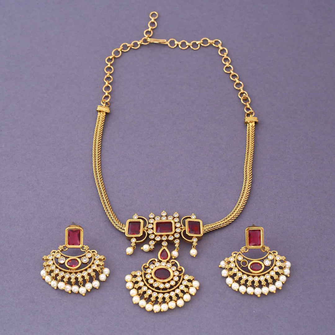 Rani Shirani Antique Pendant Set -New Arrival