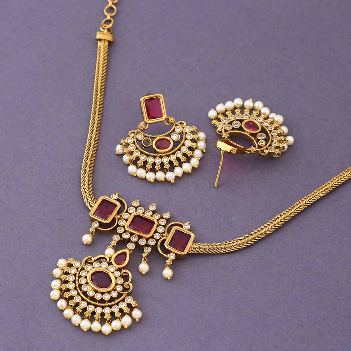 Rani Shirani Antique Pendant Set -New Arrival