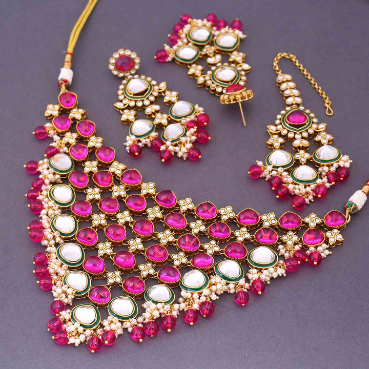 Rani Shiyana Kundan Jewellery Set