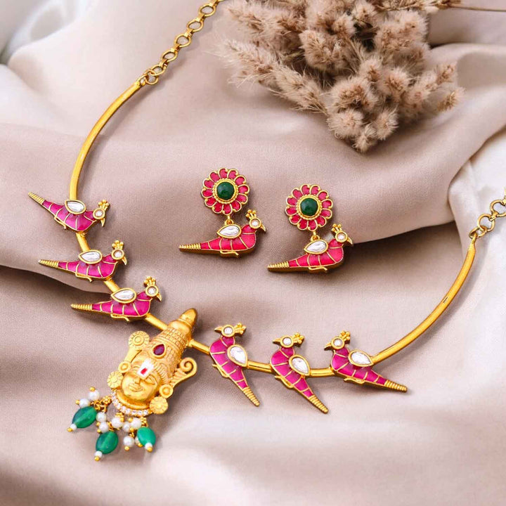 Rani Shweta Hasli Temple Jewellery Set- New Arrival