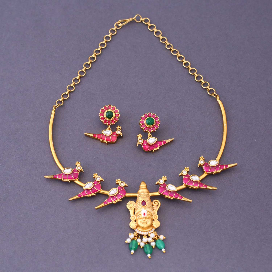 Rani Shweta Hasli Temple Jewellery Set- New Arrival