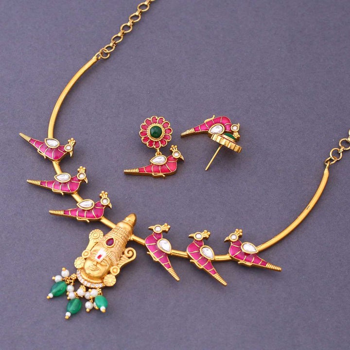 Rani Shweta Hasli Temple Jewellery Set- New Arrival