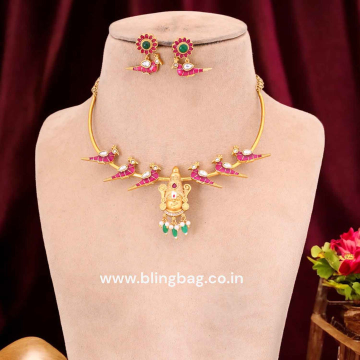 Rani Shweta Hasli Temple Jewellery Set- New Arrival