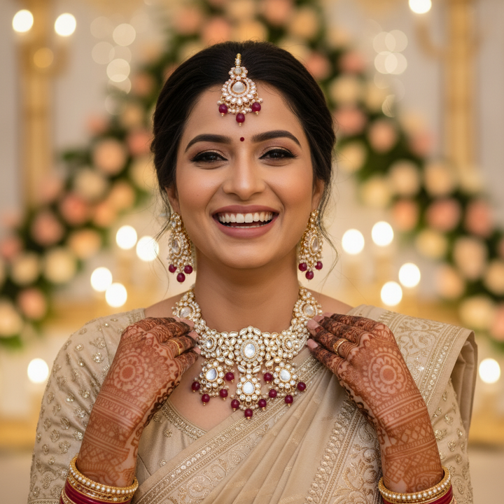 Rani Sumani Kundan Jewellery Set - EOSS