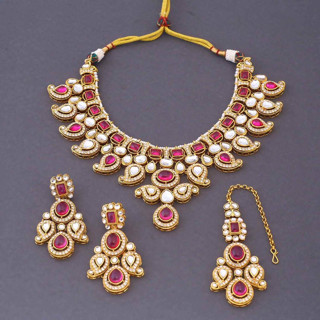 Rani Swaragh Kundan Jewellery Set