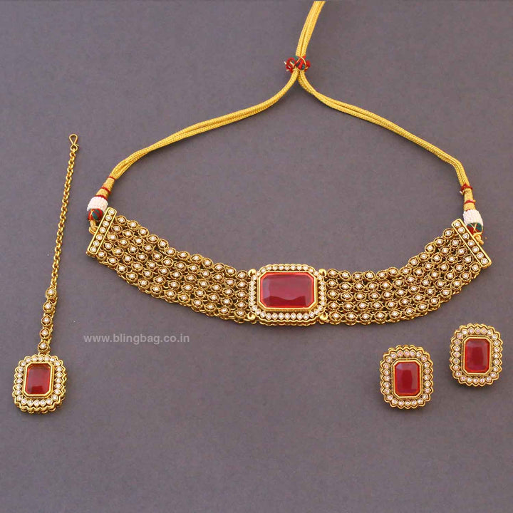 Rani Tanirshi Kundan Jewellery Set