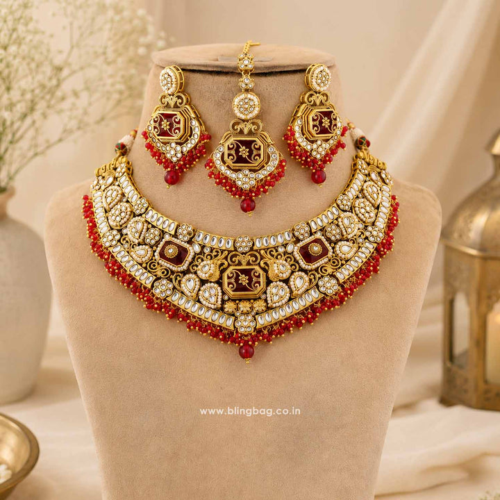 Rani Tara Kundan Jewellery Set