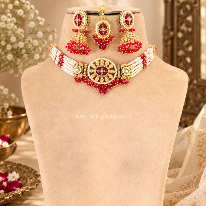 Rani Tavya Kundan Jewellery Set