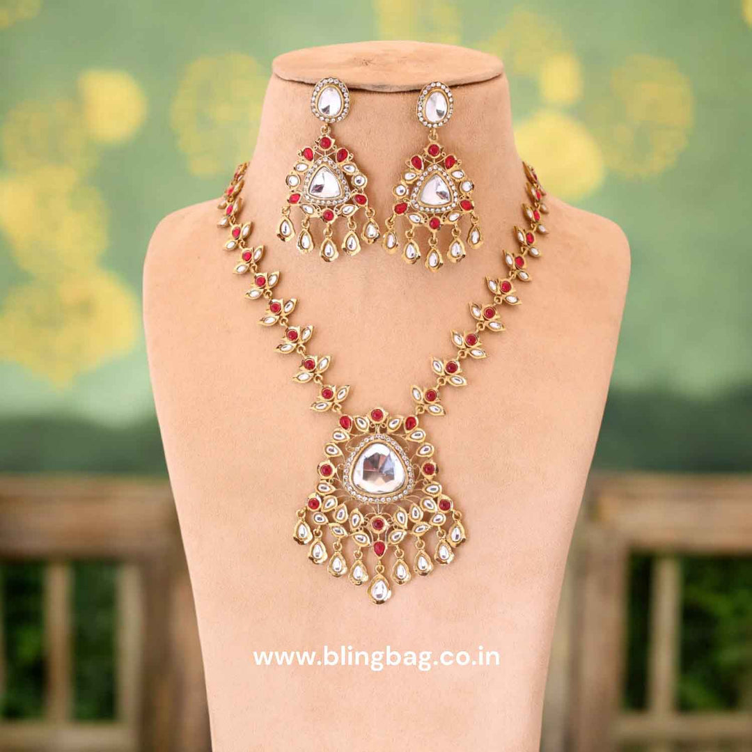 Rani Tiara Kundan Jewellery Set