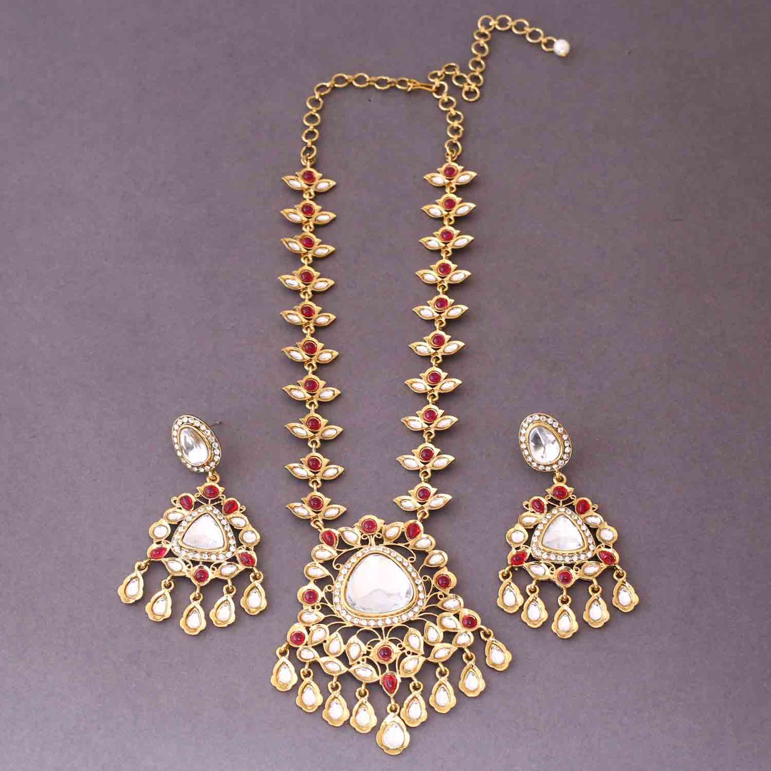 Rani Tiara Kundan Jewellery Set
