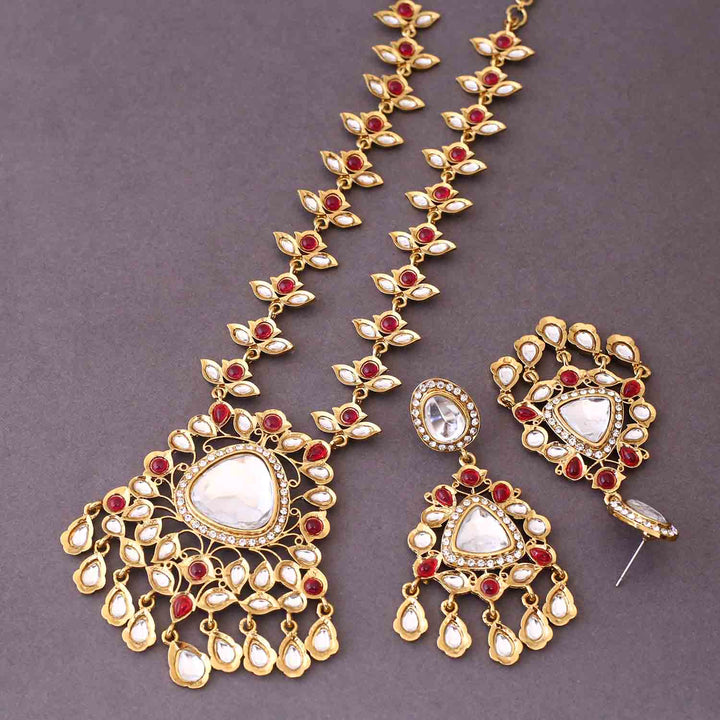 Rani Tiara Kundan Jewellery Set