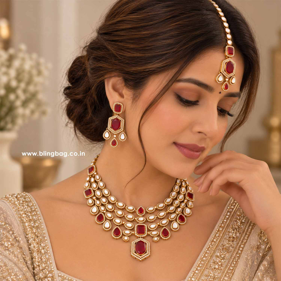 Rani Tishara Kundan Jewellery Set - New Arrival