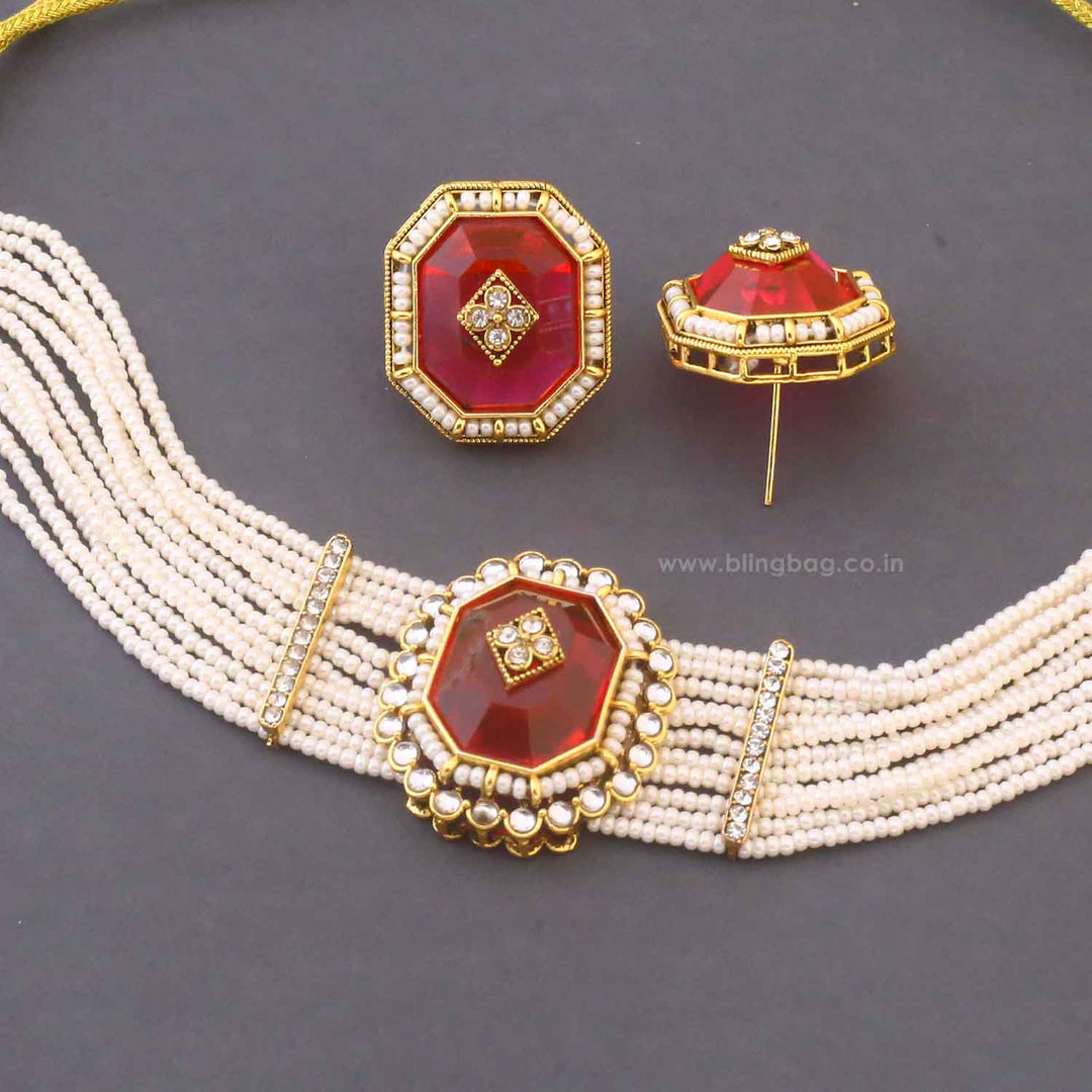 Rani Tithi Kundan Jewellery Set
