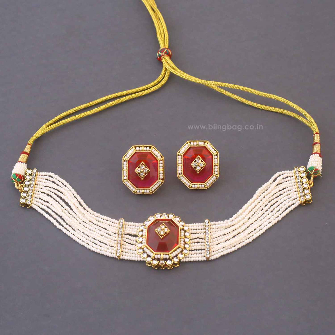 Rani Tithi Kundan Jewellery Set