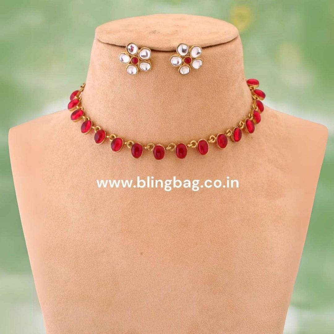 Rani Tulsikaa Kundan Jewellery Set