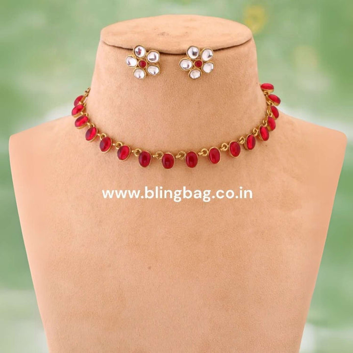 Rani Tulsikaa Kundan Jewellery Set