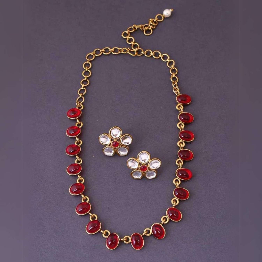 Rani Tulsikaa Kundan Jewellery Set