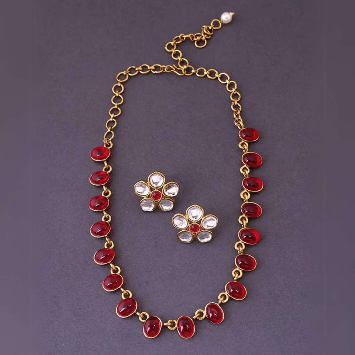 Rani Tulsikaa Kundan Jewellery Set