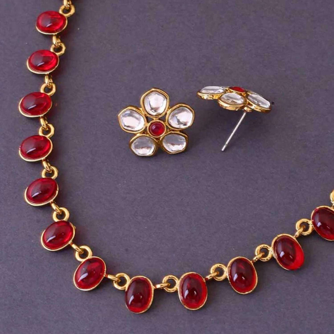 Rani Tulsikaa Kundan Jewellery Set