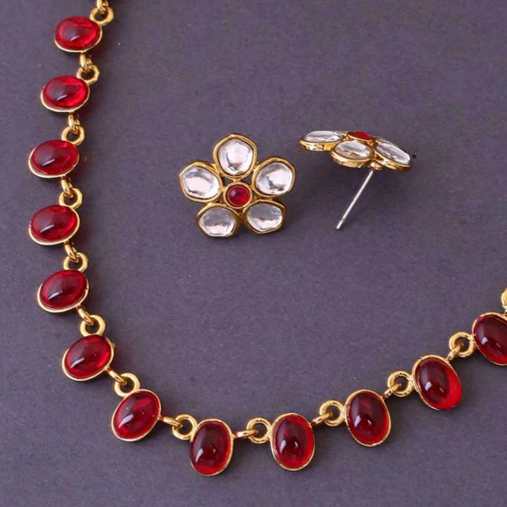Rani Tulsikaa Kundan Jewellery Set