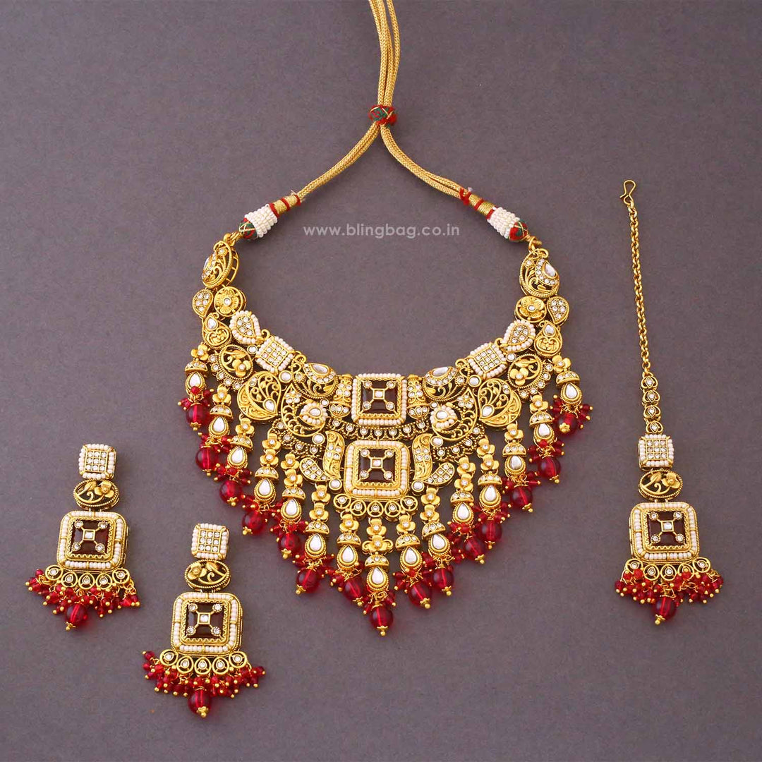 Rani Tvesha Kundan Jewellery Set - New Arrival