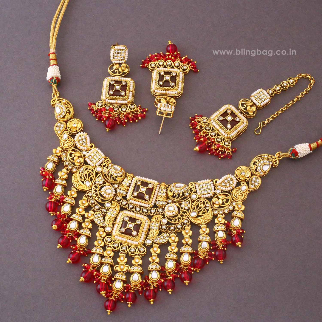 Rani Tvesha Kundan Jewellery Set - New Arrival
