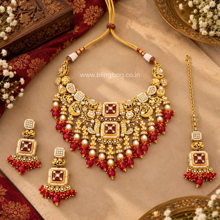 Rani Tvesha Kundan Jewellery Set - New Arrival