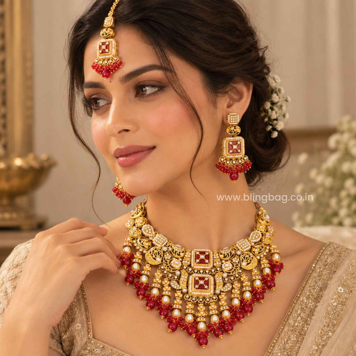 Rani Tvesha Kundan Jewellery Set - New Arrival