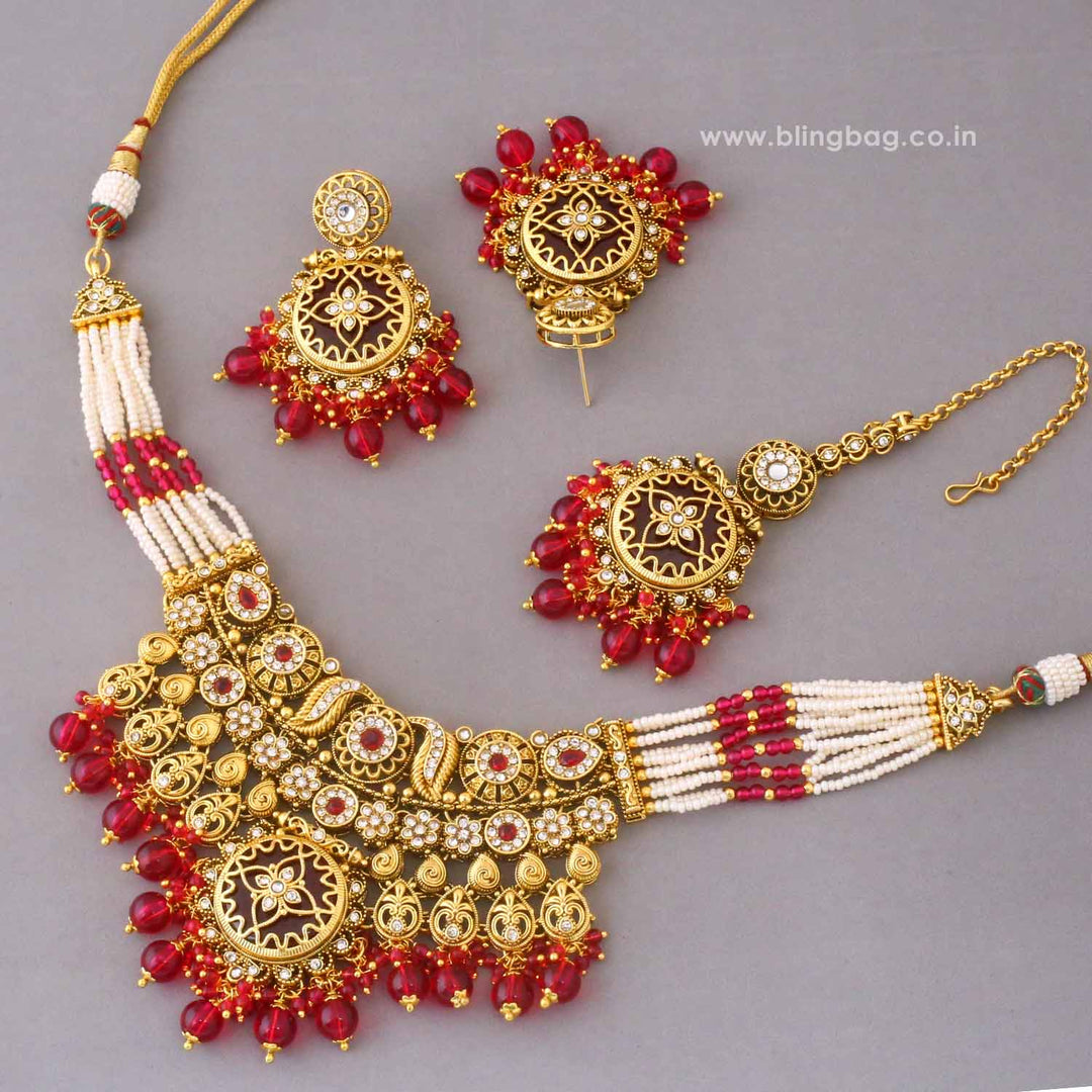 Rani Umasha Kundan Jewellery Set