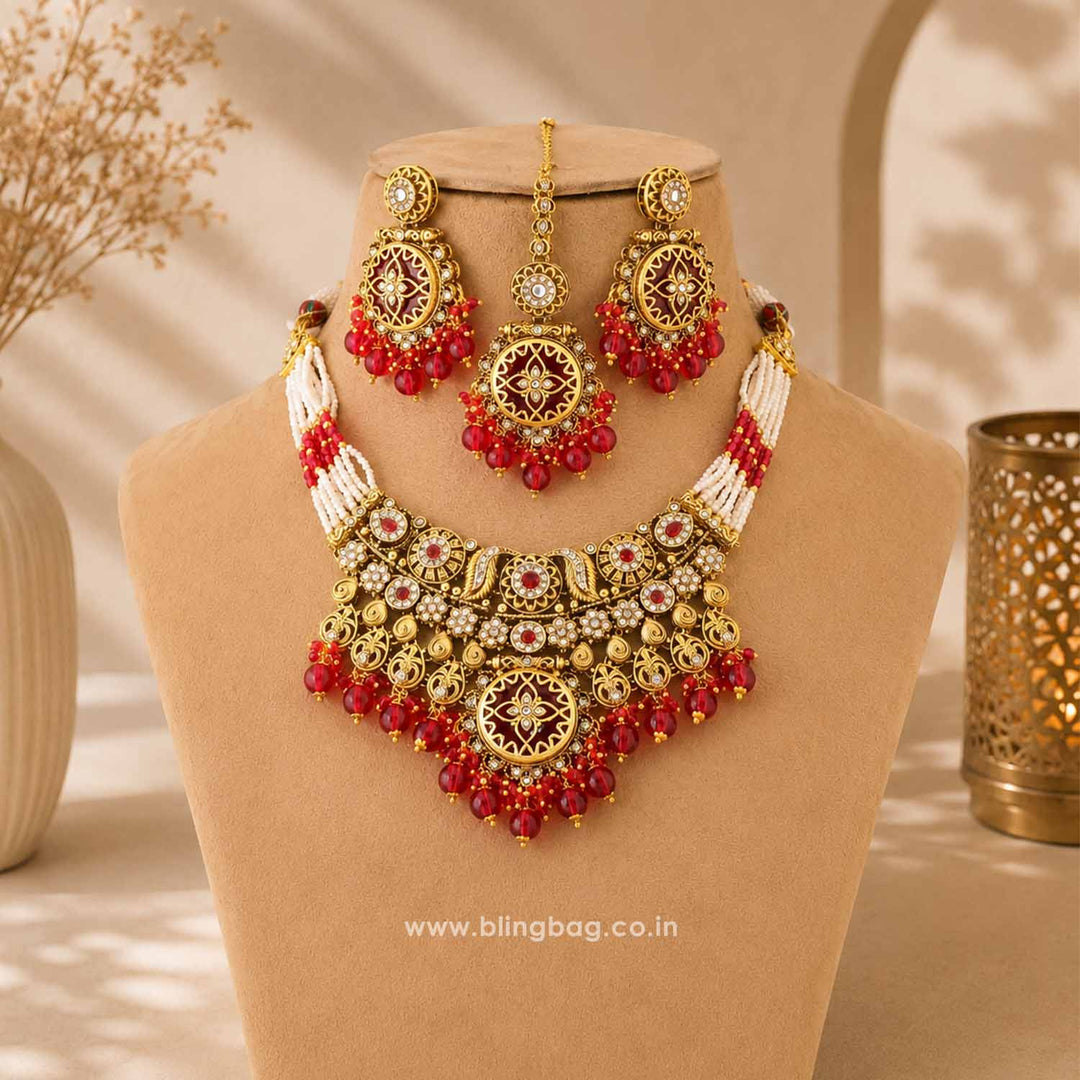 Rani Umasha Kundan Jewellery Set