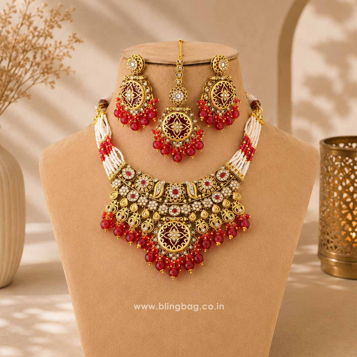 Rani Umasha Kundan Jewellery Set