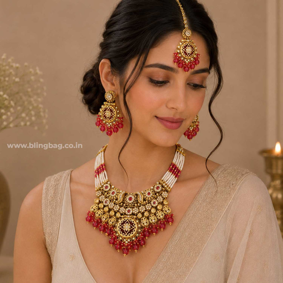 Rani Umasha Kundan Jewellery Set