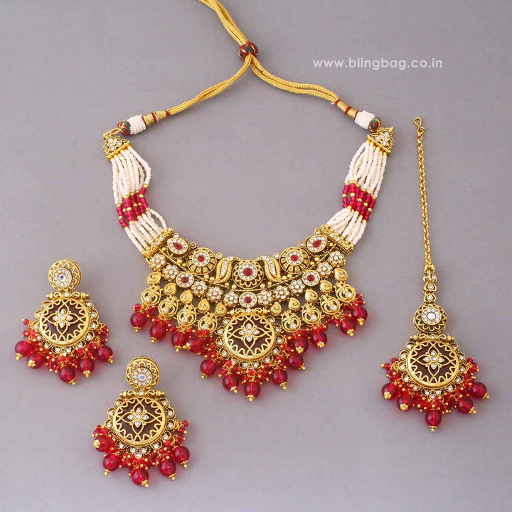 Rani Umasha Kundan Jewellery Set