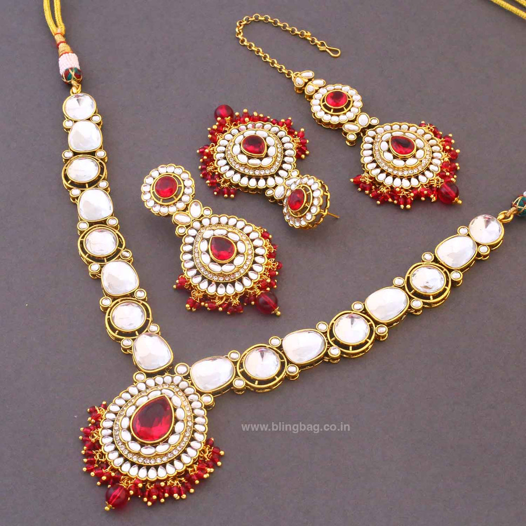 Rani Umisha Kundan Jewellery Set