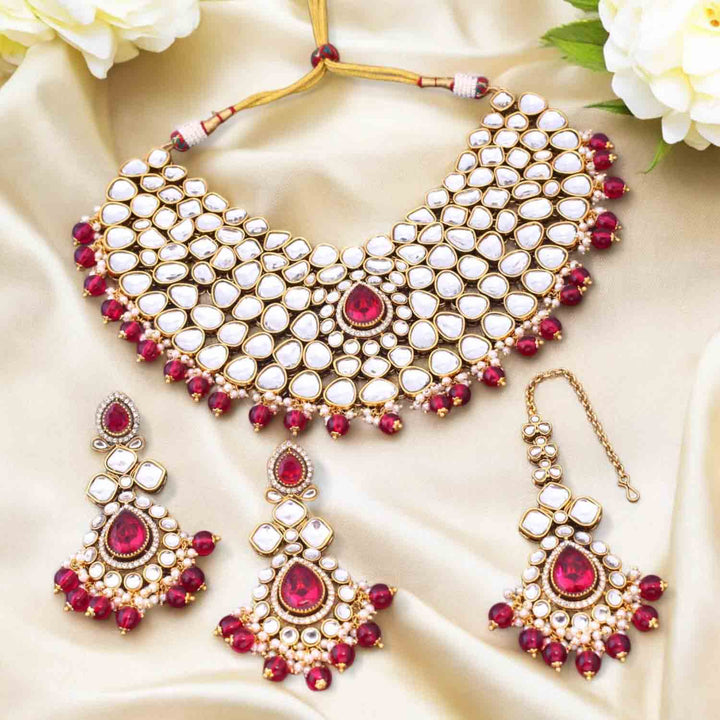 Rani Vandanti Kundan Jewellery Set