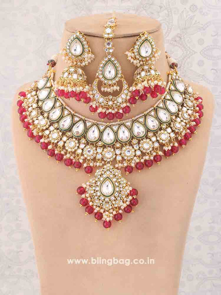 Rani Varuni Kundan Jewellery Set