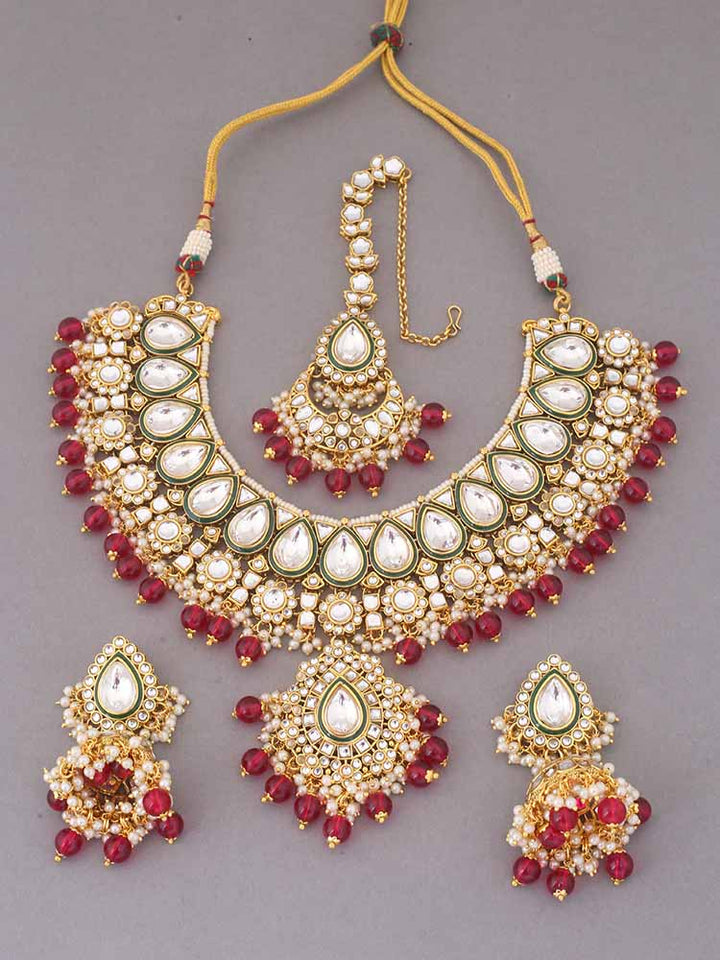 Rani Varuni Kundan Jewellery Set