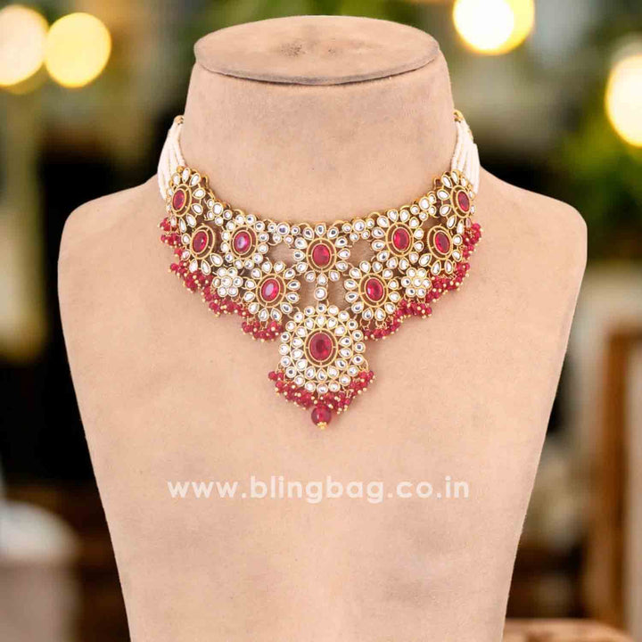 Rani Vidhuta Kundan Jewellery Set
