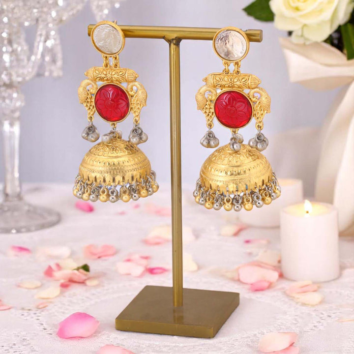 Rani Vihaari Oxidised Jhumkis