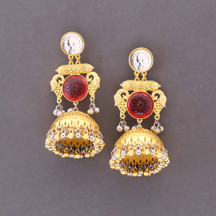 Rani Vihaari Oxidised Jhumkis