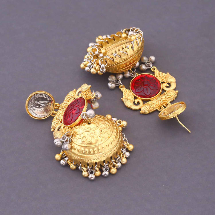 Rani Vihaari Oxidised Jhumkis