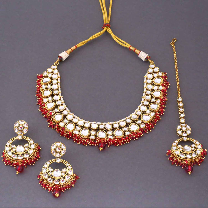 Rani Vinitha Kundan Jewellery Set