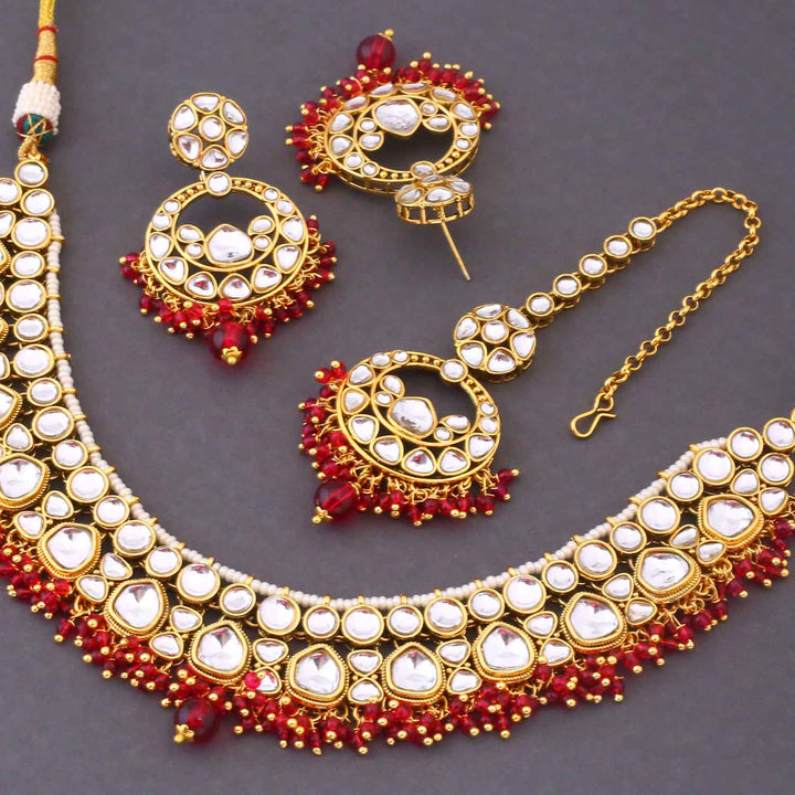 Rani Vinitha Kundan Jewellery Set